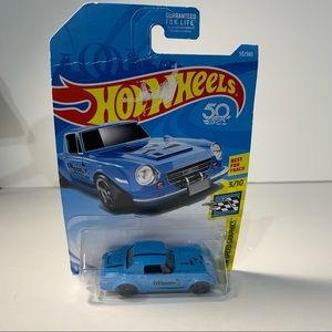 2018 HOT WHEELS 50th ANNIVERSARY HW SPEED GRAPHICS 3/10 BLUE FAIRLADY 2000